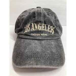 Los Angeles's Vintage Made Cap Hat‎ Adult Gray Adjustable Cotton Twill Casual